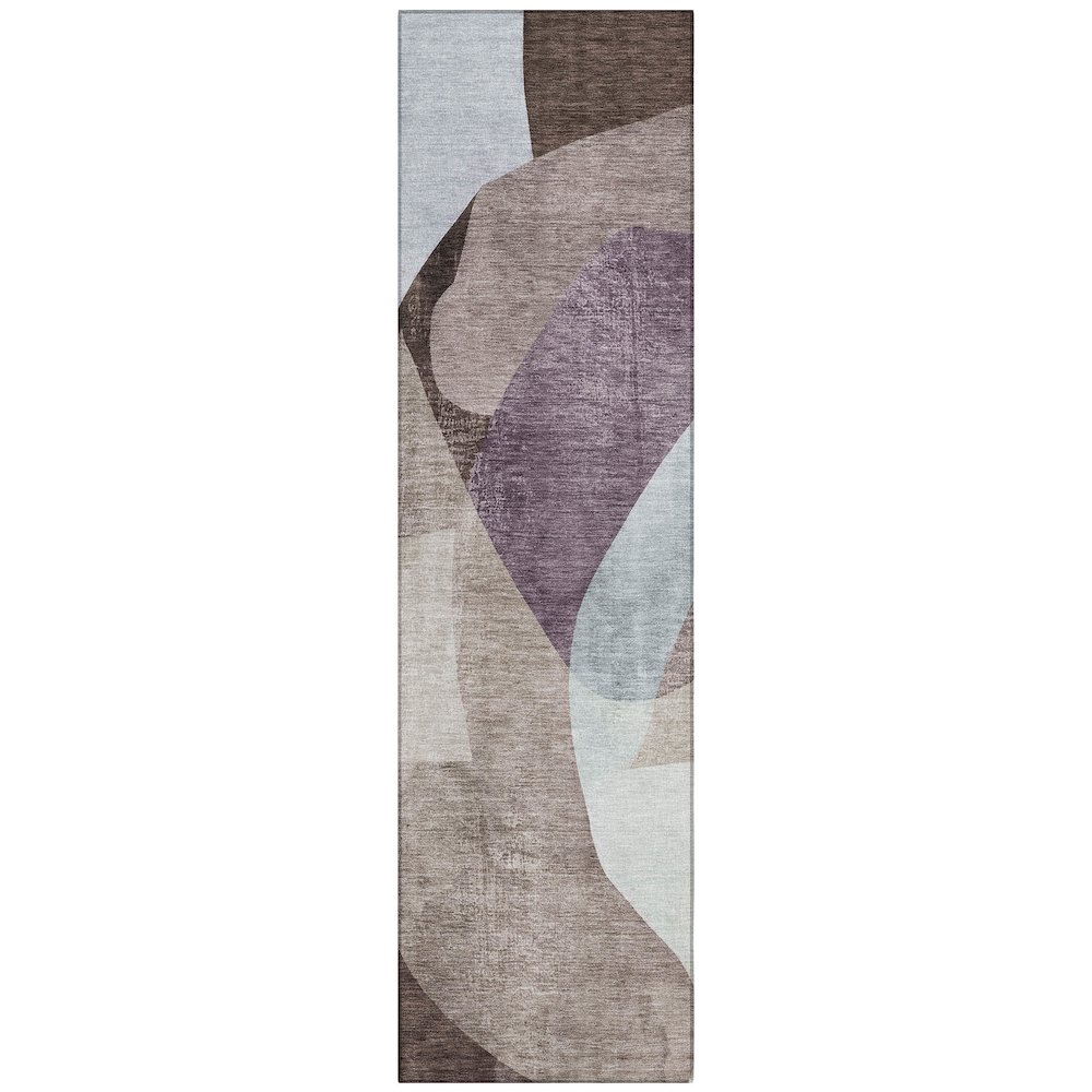 Machine Washable Indoor/Outdoor Chantille ACN2058 Brown 2'3" x 7'6" Runner Rug. Picture 1