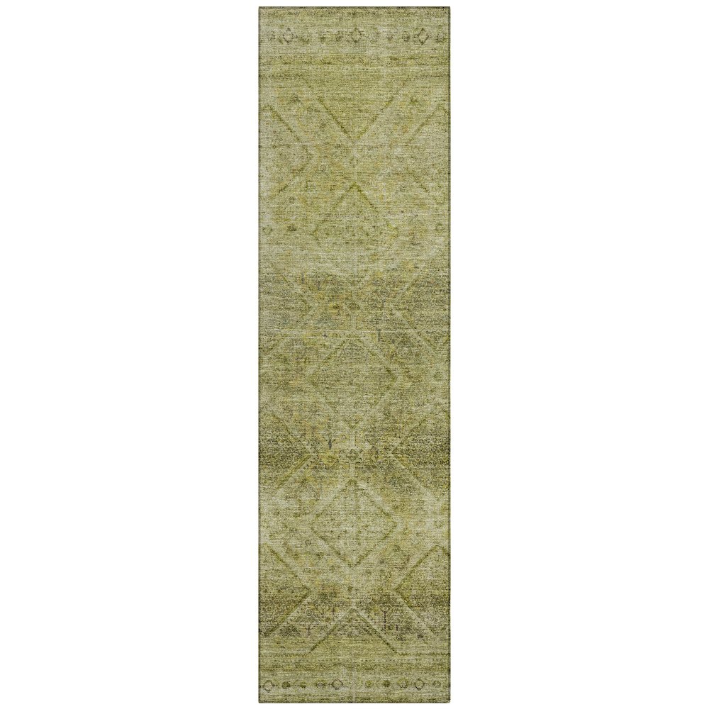 Machine Washable Indoor/Outdoor Chantille ACN2060 Aloe 2'3" x 7'6" Runner Rug. Picture 1