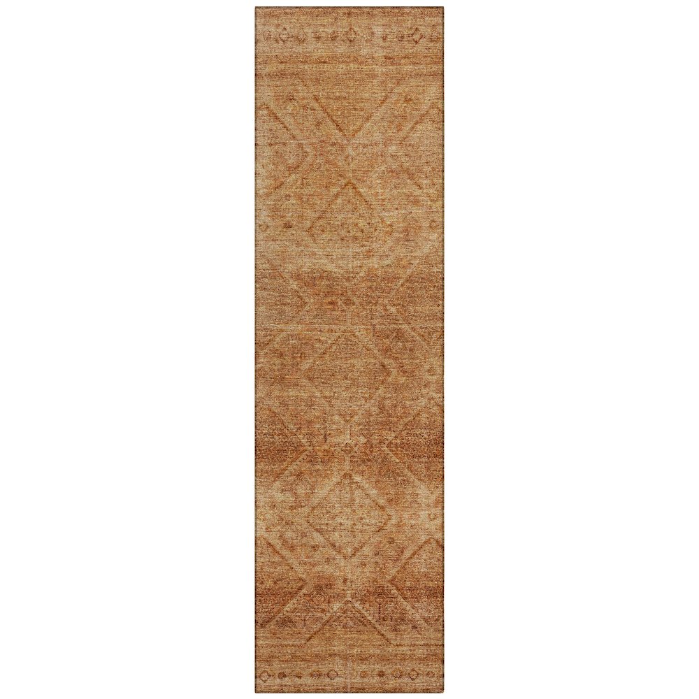 Machine Washable Indoor/Outdoor Chantille ACN2060 Copper 2'3" x 7'6" Runner Rug. Picture 1