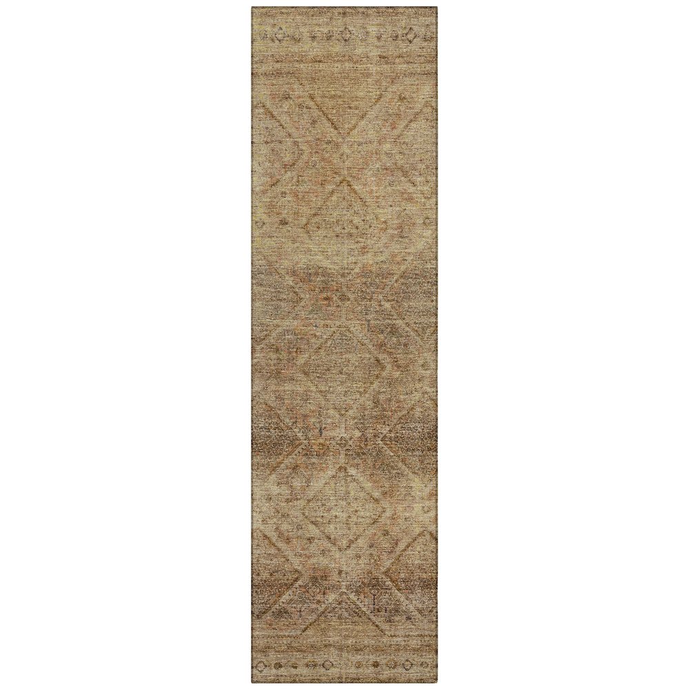 Machine Washable Indoor/Outdoor Chantille ACN2060 Khaki 2'3" x 7'6" Runner Rug. Picture 1