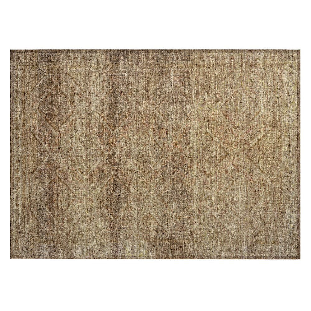 Machine Washable Indoor/Outdoor Chantille ACN2060 Khaki 1'8" x 2'6" Rug. Picture 1
