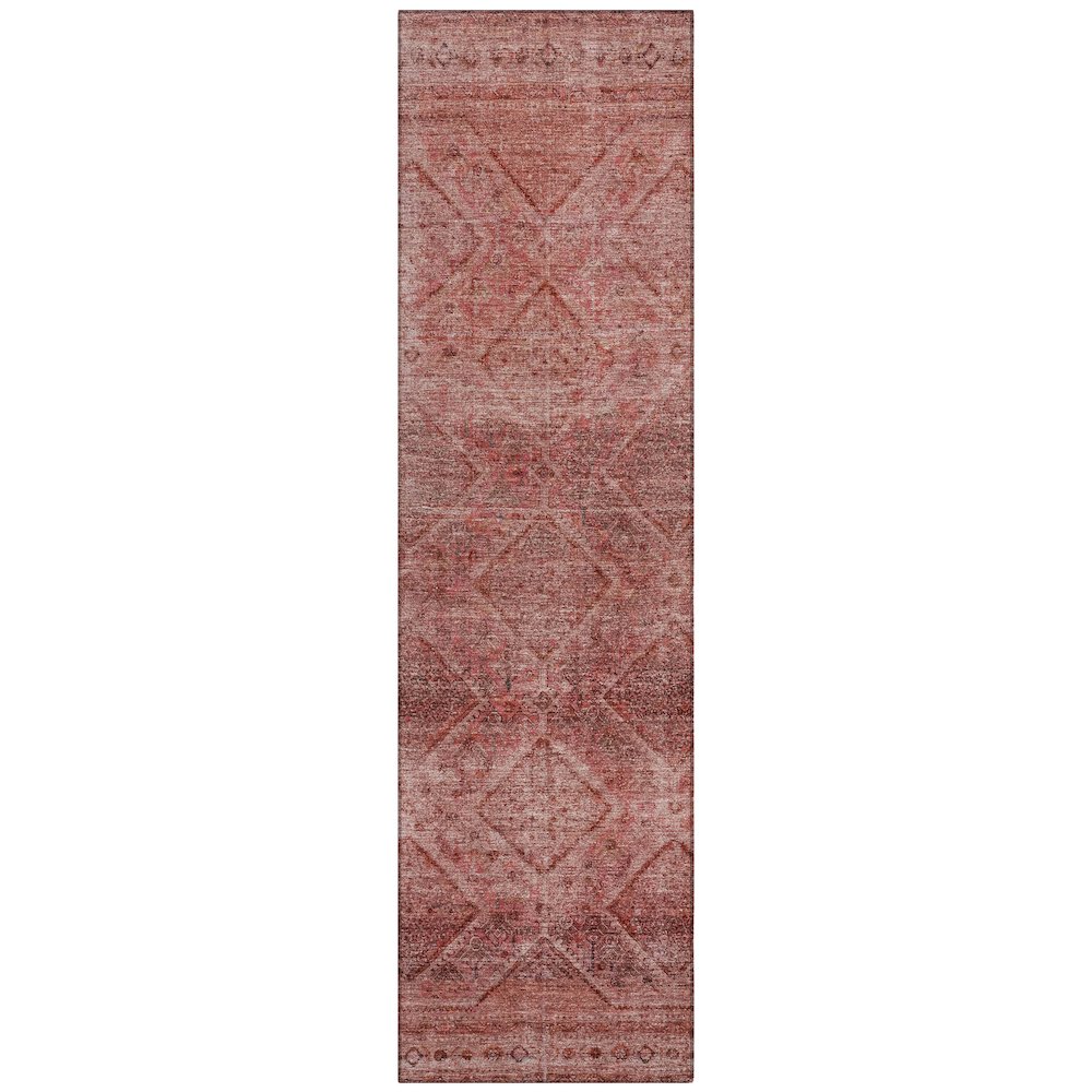 Machine Washable Indoor/Outdoor Chantille ACN2060 Pink 2'3" x 7'6" Runner Rug. Picture 1