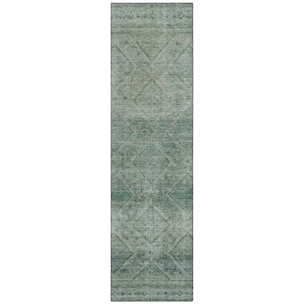 Machine Washable Indoor/Outdoor Chantille ACN2060 Teal 2'3" x 7'6" Runner Rug. Picture 1