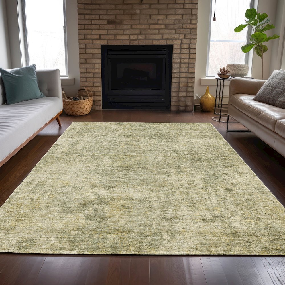 Machine Washable Indoor/Outdoor Chantille ACN2061 Sage 2'6" x 3'10" Rug. Picture 6
