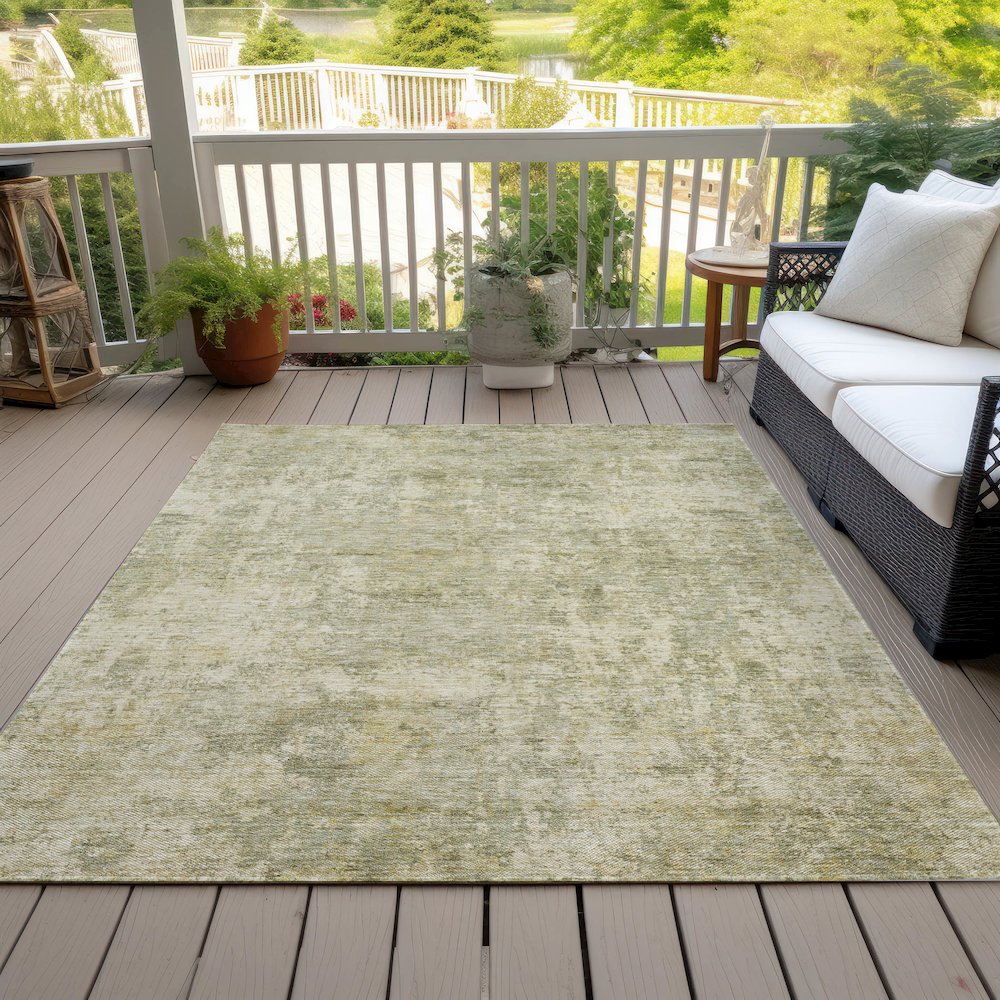 Machine Washable Indoor/Outdoor Chantille ACN2061 Sage 2'6" x 3'10" Rug. Picture 8
