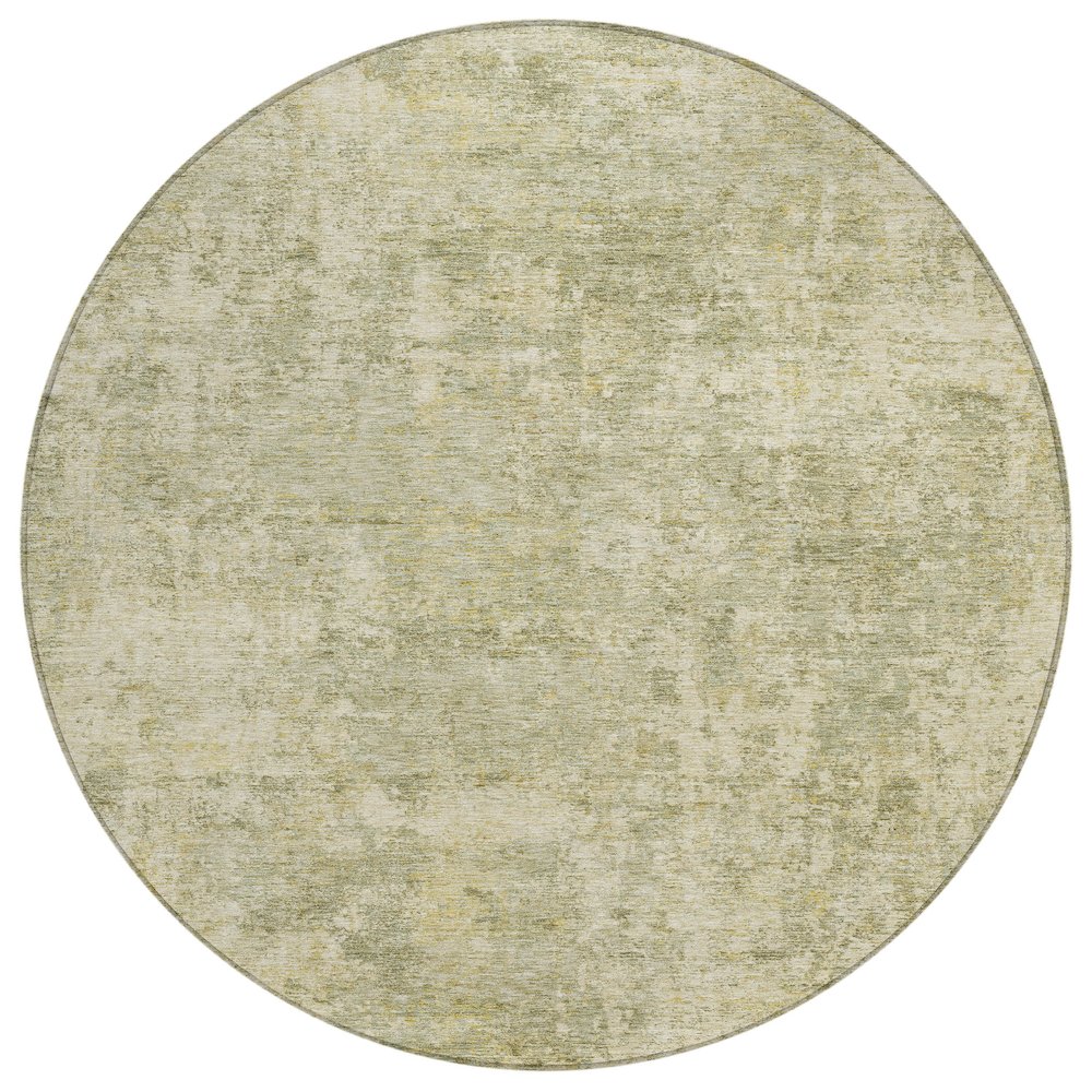 Machine Washable Indoor/Outdoor Chantille ACN2061 Sage 8' x 8' Round Rug. Picture 1