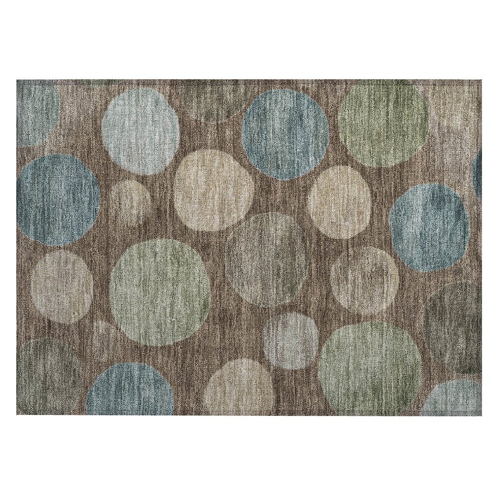 Machine Washable Indoor/Outdoor Chantille ACN2062 Chocolate 1'8" x 2'6" Rug. Picture 1