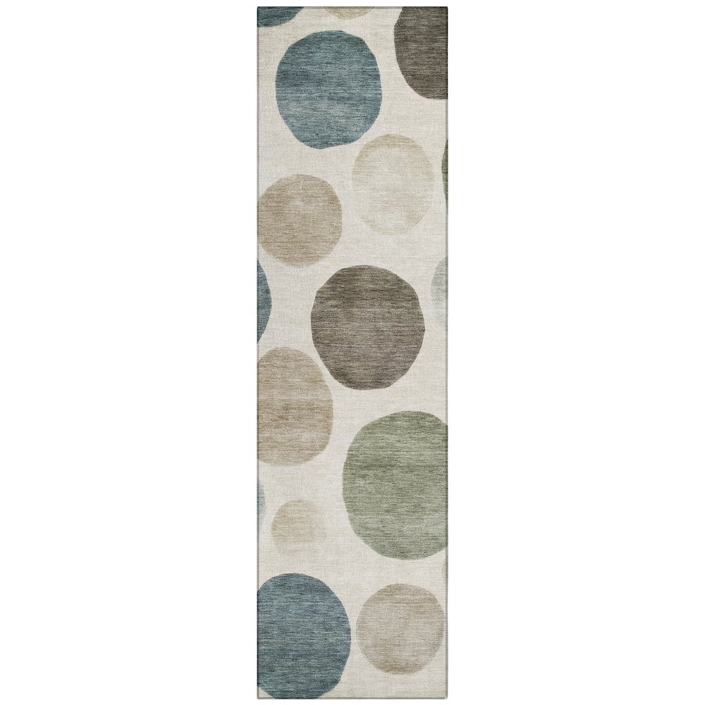 Machine Washable Indoor/Outdoor Chantille ACN2062 Ivory 2'3" x 7'6" Runner Rug. Picture 1