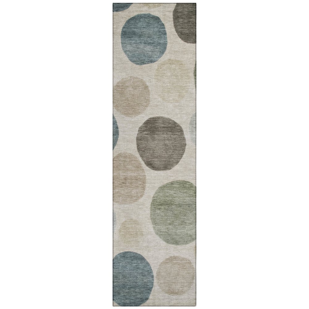 Machine Washable Indoor/Outdoor Chantille ACN2062 Khaki 2'3" x 7'6" Runner Rug. Picture 1