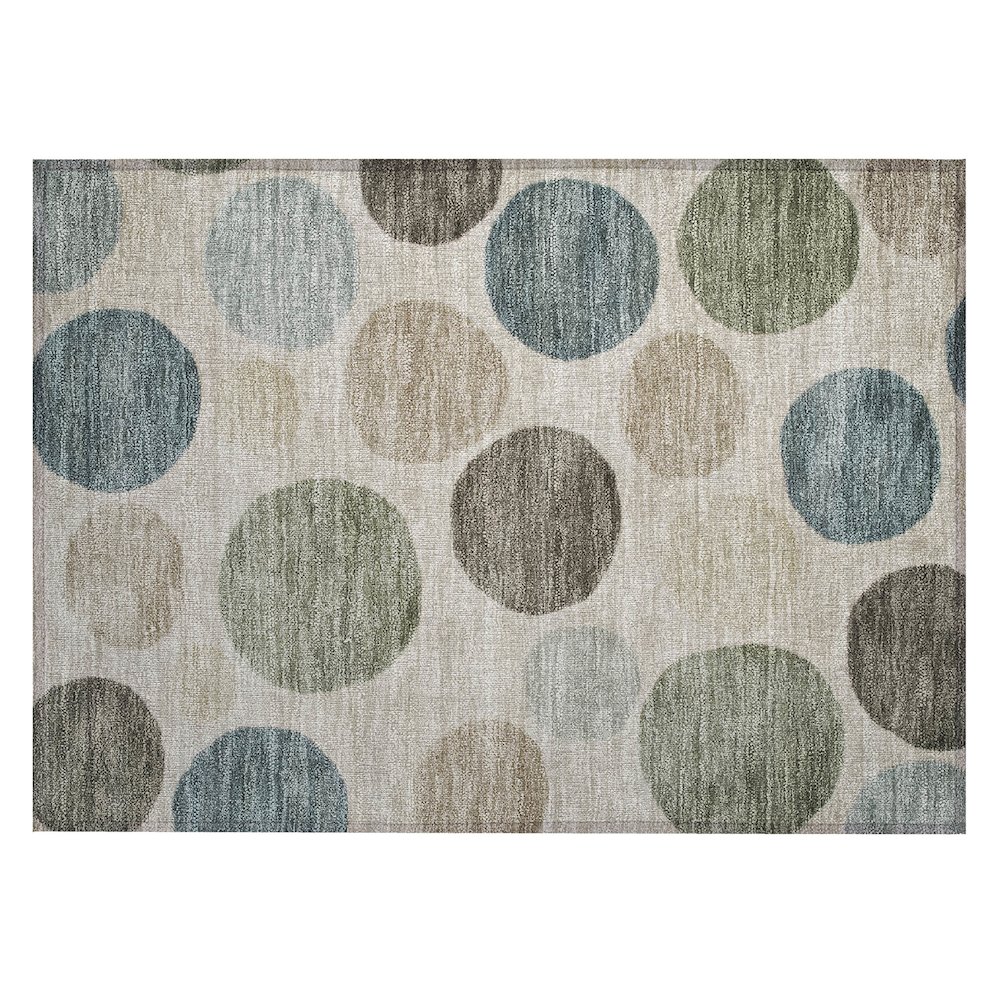Machine Washable Indoor/Outdoor Chantille ACN2062 Khaki 1'8" x 2'6" Rug. Picture 1
