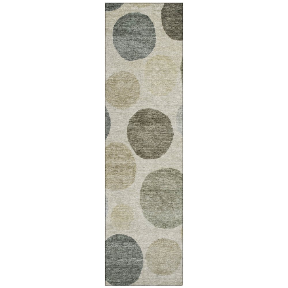 Machine Washable Indoor/Outdoor Chantille ACN2062 Taupe 2'3" x 7'6" Runner Rug. Picture 1