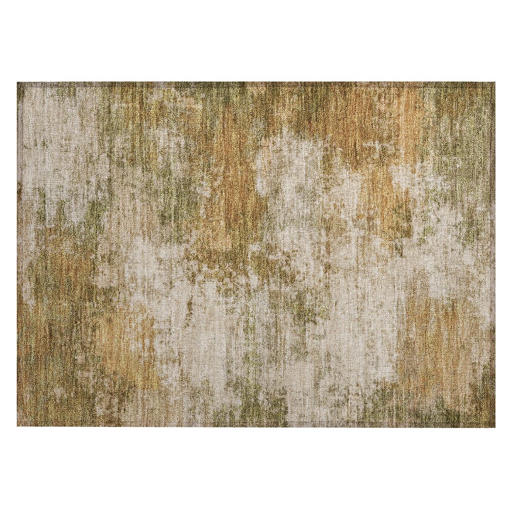 Machine Washable Indoor/Outdoor Chantille ACN2064 Copper 1'8" x 2'6" Rug. Picture 1