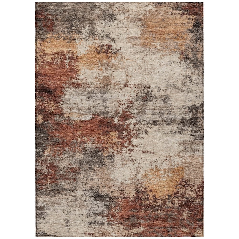 Machine Washable Indoor/Outdoor Chantille ACN2064 Paprika 2'6" x 3'10" Rug. Picture 1