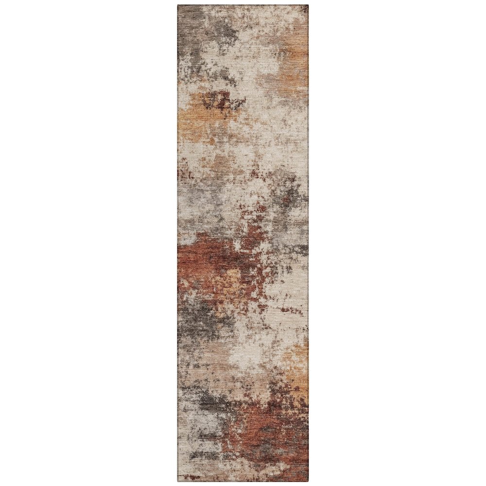 Machine Washable Indoor/Outdoor Chantille ACN2064 Paprika 2'3" x 7'6" Runner Rug. Picture 1