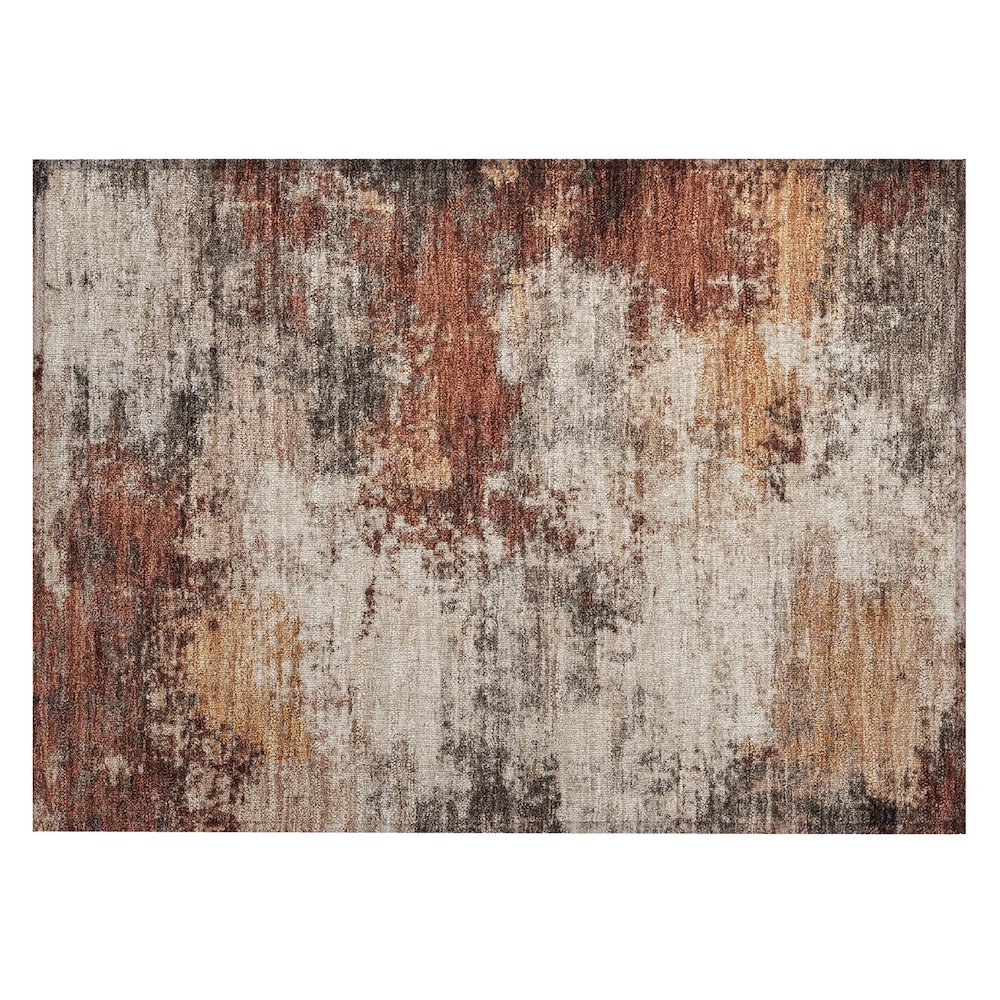 Machine Washable Indoor/Outdoor Chantille ACN2064 Paprika 1'8" x 2'6" Rug. Picture 1