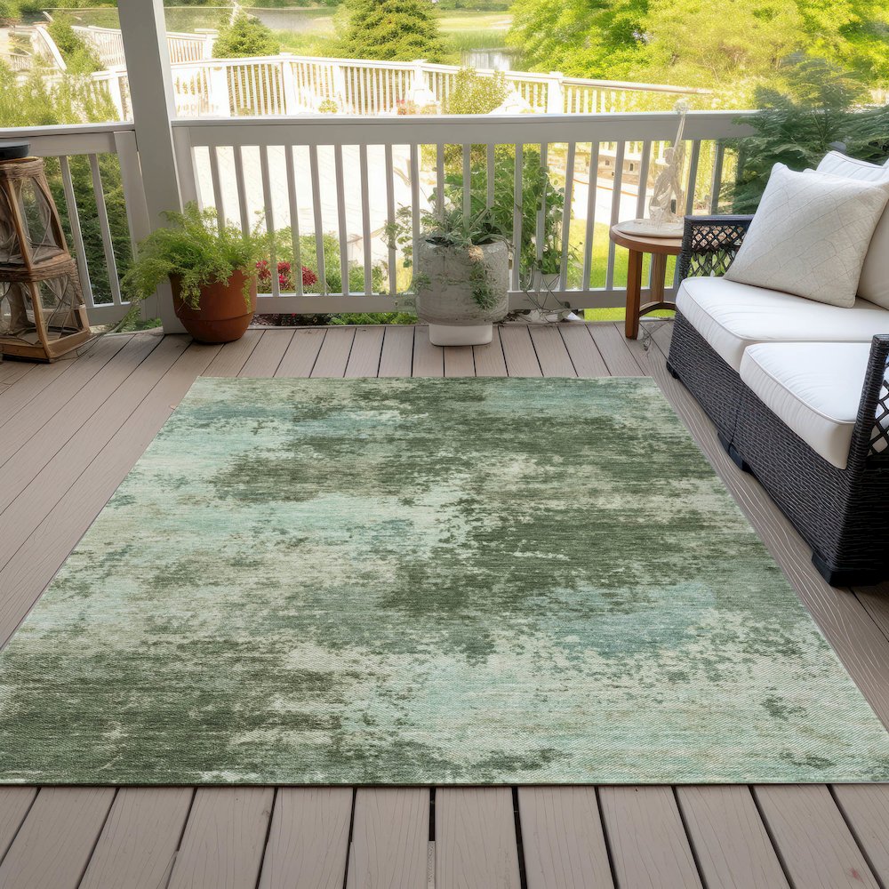 Machine Washable Indoor/Outdoor Chantille ACN2065 Aloe 2'6" x 3'10" Rug. Picture 8