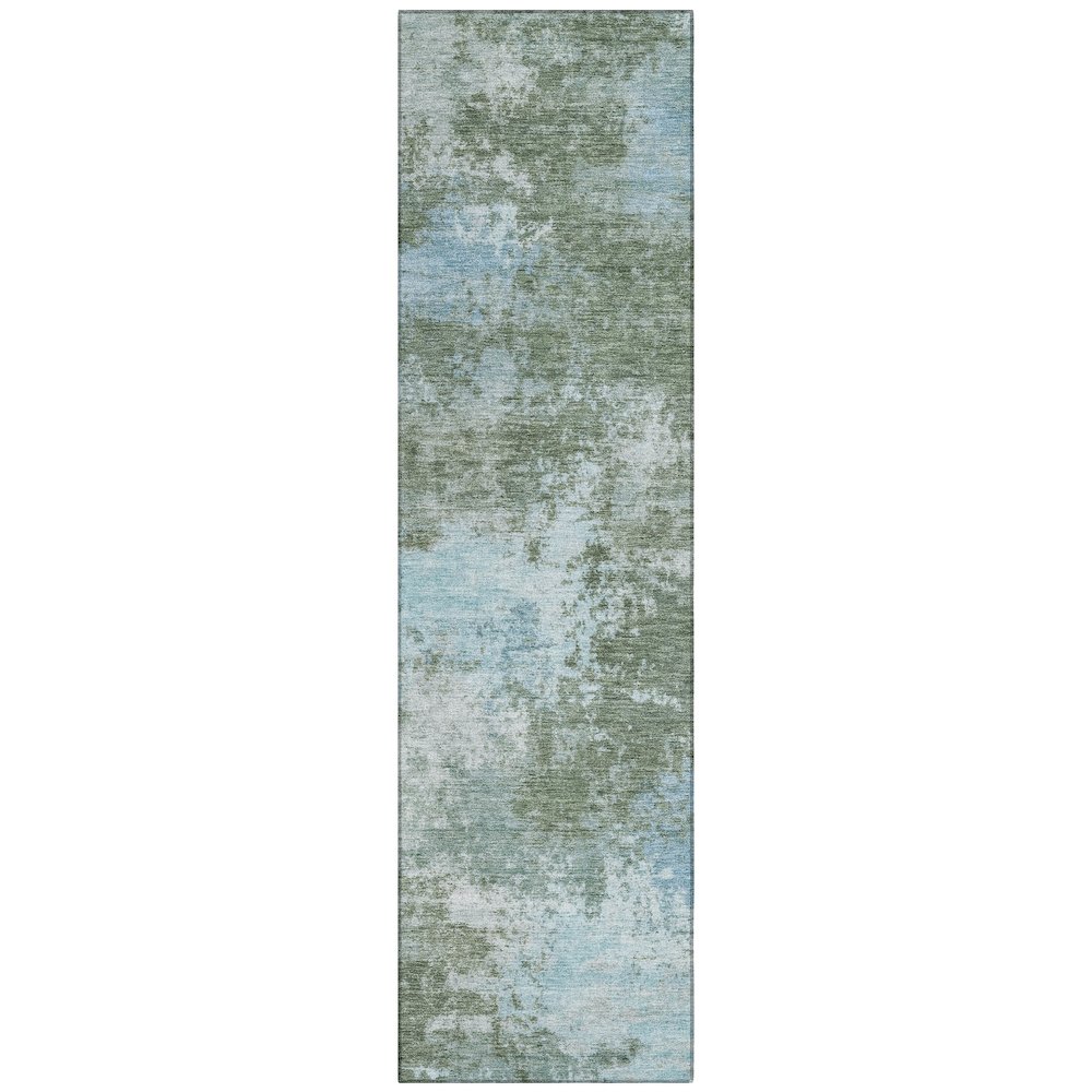 Machine Washable Indoor/Outdoor Chantille ACN2065 Sage 2'3" x 7'6" Runner Rug. Picture 1