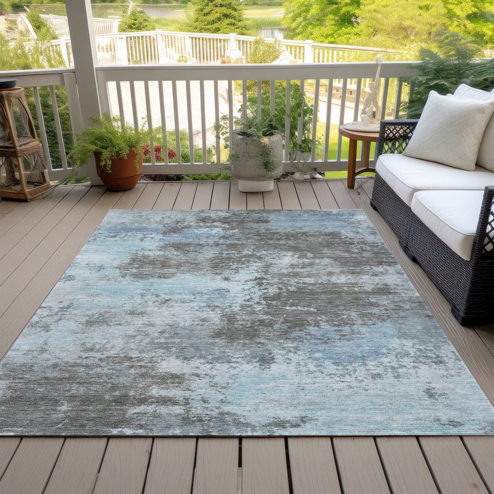 Machine Washable Indoor/Outdoor Chantille ACN2065 Taupe 2'6" x 3'10" Rug. Picture 8