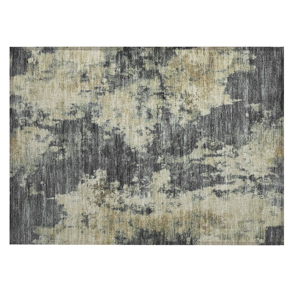 Machine Washable Indoor/Outdoor Chantille ACN2066 Gray 1'8" x 2'6" Rug. Picture 1