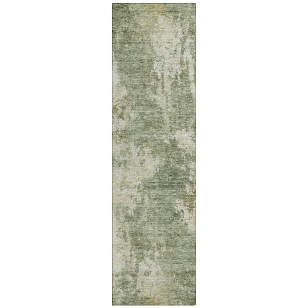 Machine Washable Indoor/Outdoor Chantille ACN2066 Sage 2'3" x 7'6" Runner Rug. Picture 1