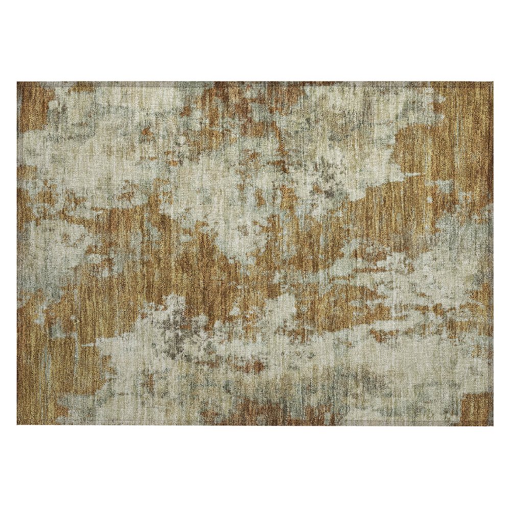 Machine Washable Indoor/Outdoor Chantille ACN2066 Terracotta 1'8" x 2'6" Rug. Picture 1