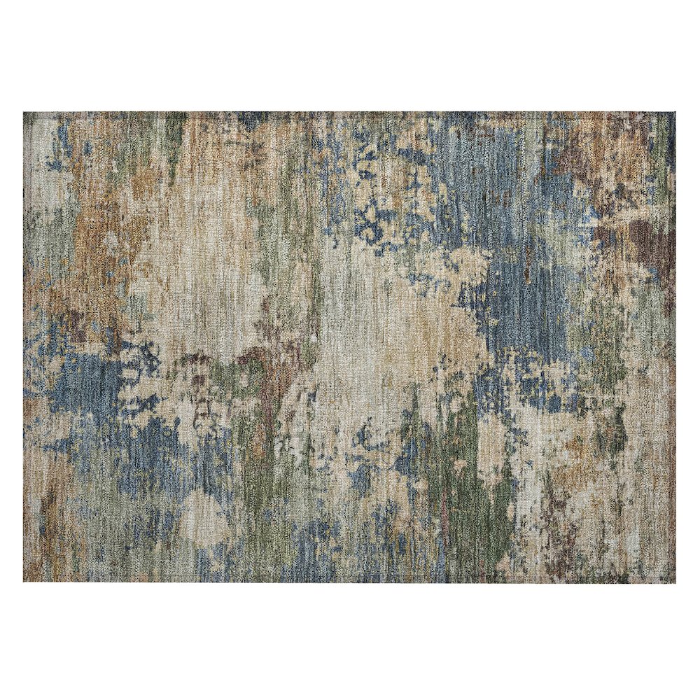 Machine Washable Indoor/Outdoor Chantille ACN2067 Blue 1'8" x 2'6" Rug. Picture 1