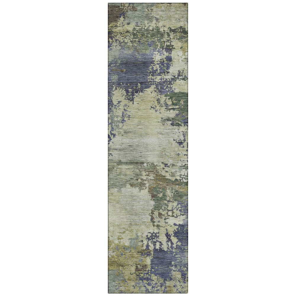 Machine Washable Indoor/Outdoor Chantille ACN2067 Purple 2'3" x 7'6" Runner Rug. Picture 1