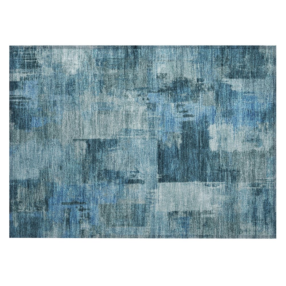 Machine Washable Indoor/Outdoor Chantille ACN2069 Blue 1'8" x 2'6" Rug. Picture 1
