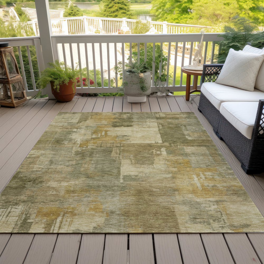 Machine Washable Indoor/Outdoor Chantille ACN2069 Khaki 2'6" x 3'10" Rug. Picture 8