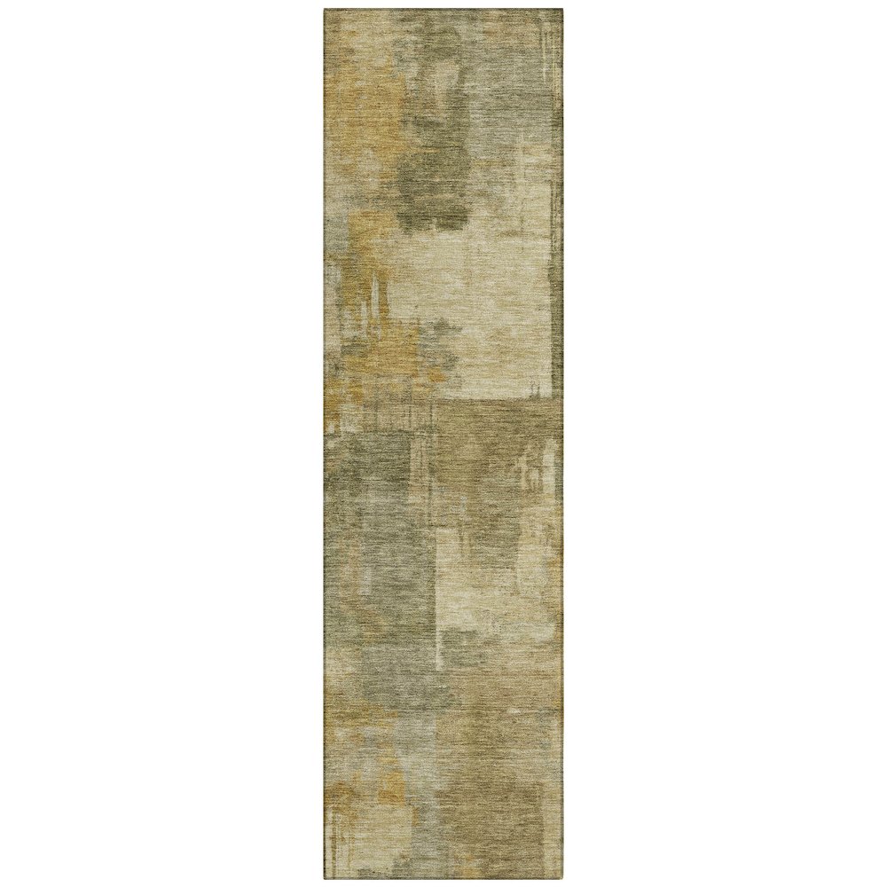 Machine Washable Indoor/Outdoor Chantille ACN2069 Khaki 2'3" x 7'6" Runner Rug. Picture 1