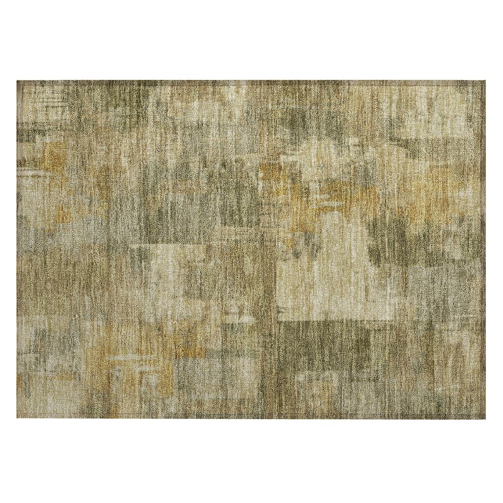 Machine Washable Indoor/Outdoor Chantille ACN2069 Khaki 1'8" x 2'6" Rug. Picture 1
