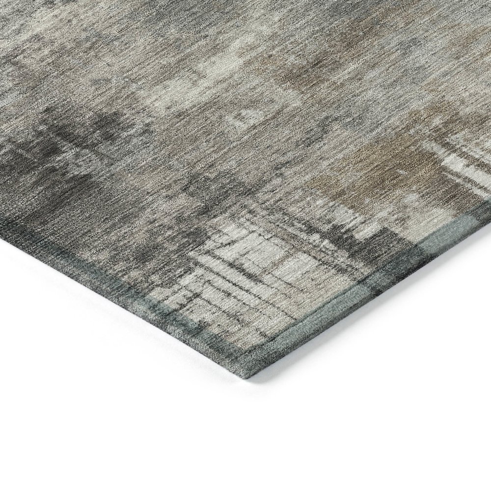 Machine Washable Indoor/Outdoor Chantille ACN2069 Pewter 1'8" x 2'6" Rug. Picture 3