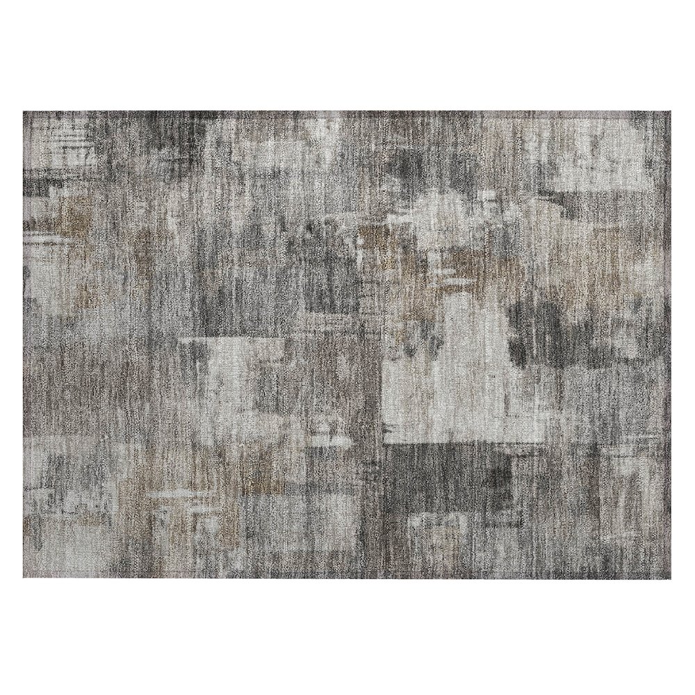 Machine Washable Indoor/Outdoor Chantille ACN2069 Pewter 1'8" x 2'6" Rug. Picture 1