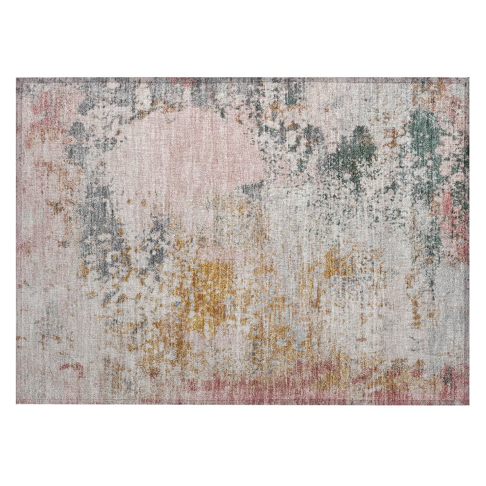 Machine Washable Indoor/Outdoor Chantille ACN2070 Pink 1'8" x 2'6" Rug. Picture 1