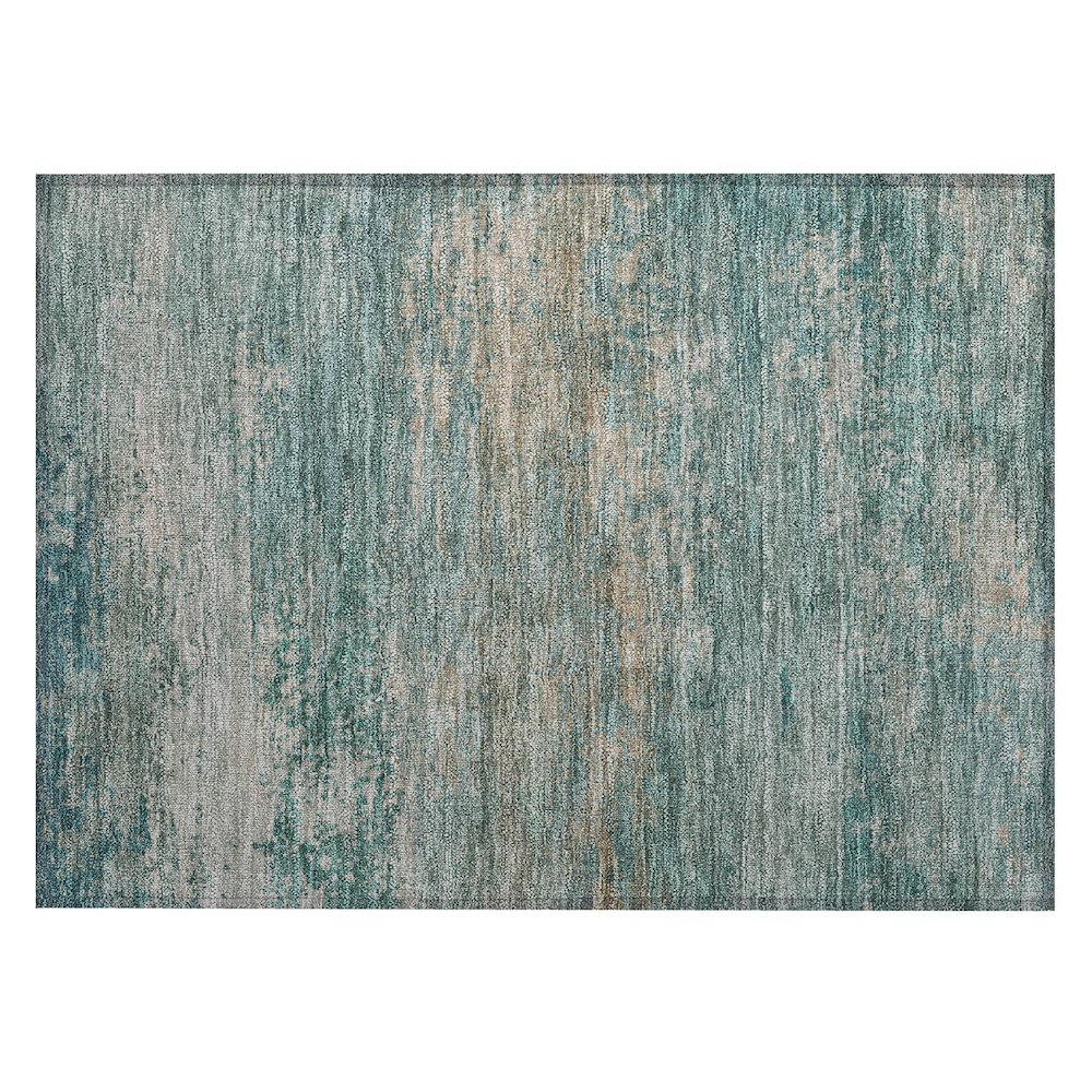 Machine Washable Indoor/Outdoor Chantille ACN2071 Aqua 1'8" x 2'6" Rug. Picture 1