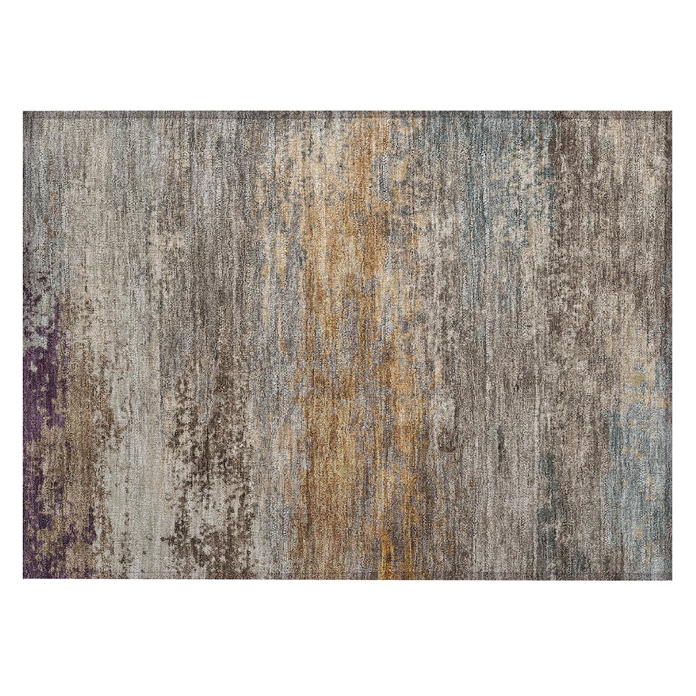 Machine Washable Indoor/Outdoor Chantille ACN2071 Brown 1'8" x 2'6" Rug. Picture 1