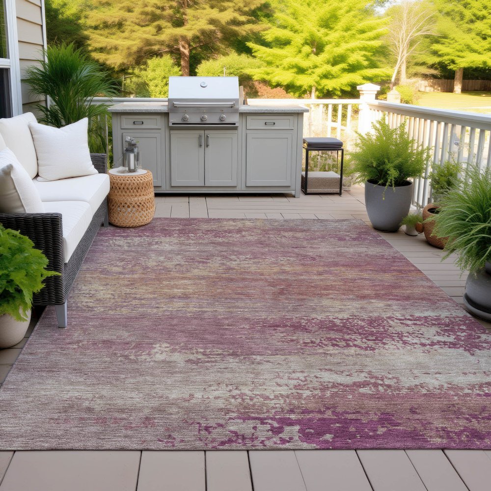 Machine Washable Indoor/Outdoor Chantille ACN2071 Merlot 2'6" x 3'10" Rug. Picture 7