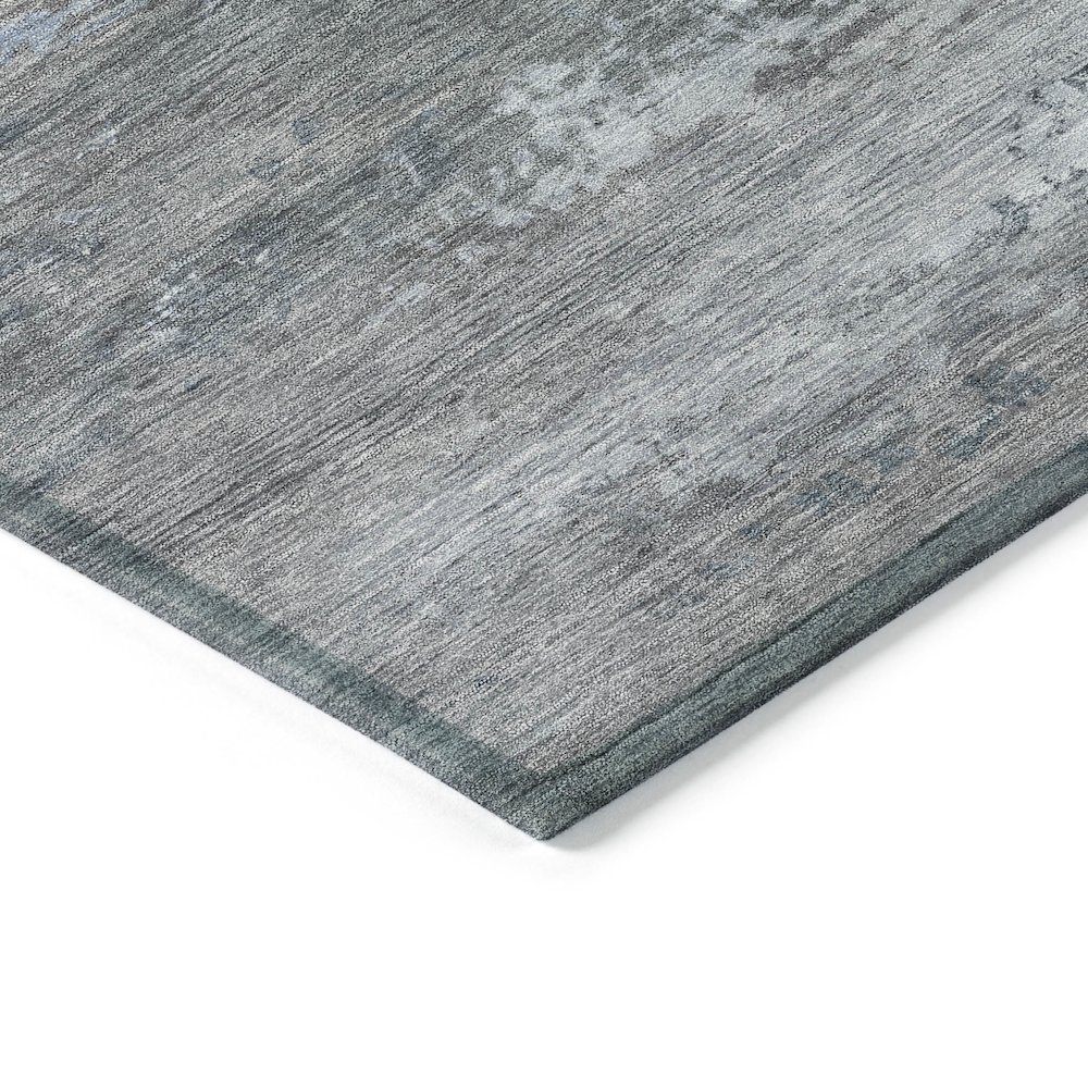 Machine Washable Indoor/Outdoor Chantille ACN2071 Pewter 1'8" x 2'6" Rug. Picture 3