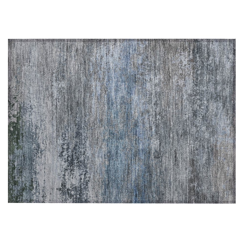 Machine Washable Indoor/Outdoor Chantille ACN2071 Pewter 1'8" x 2'6" Rug. Picture 1
