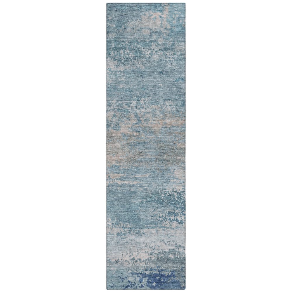 Machine Washable Indoor/Outdoor Chantille ACN2071 Sky 2'3" x 7'6" Runner Rug. Picture 1