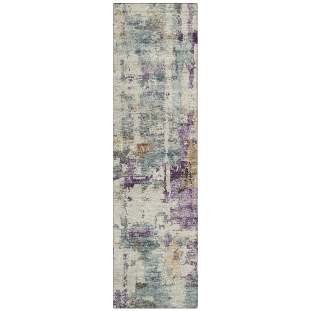 Machine Washable Indoor/Outdoor Chantille ACN2072 Linen 2'3" x 7'6" Runner Rug. Picture 1
