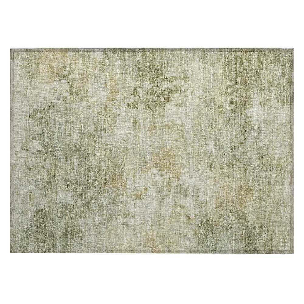 Machine Washable Indoor/Outdoor Chantille ACN2073 Sage 1'8" x 2'6" Rug. Picture 1