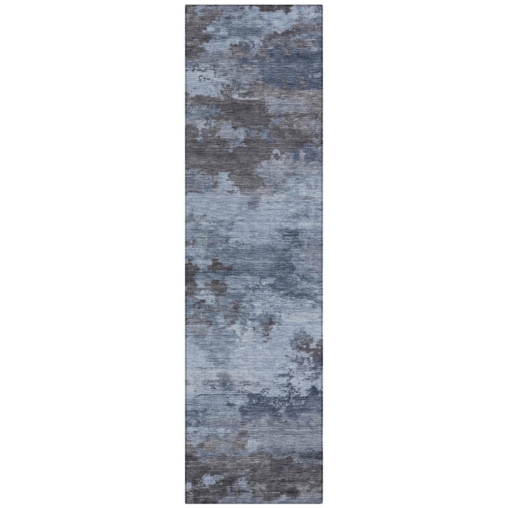 Machine Washable Indoor/Outdoor Chantille ACN2075 Blue 2'3" x 7'6" Runner Rug. Picture 1