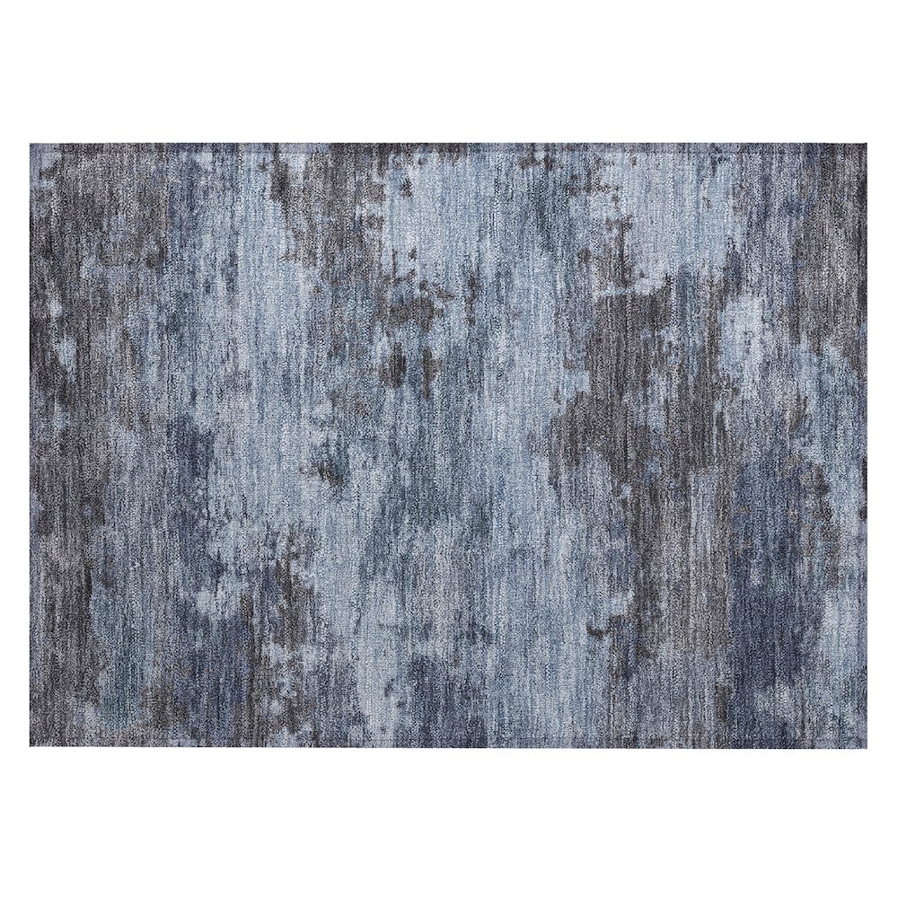 Machine Washable Indoor/Outdoor Chantille ACN2075 Blue 1'8" x 2'6" Rug. Picture 1