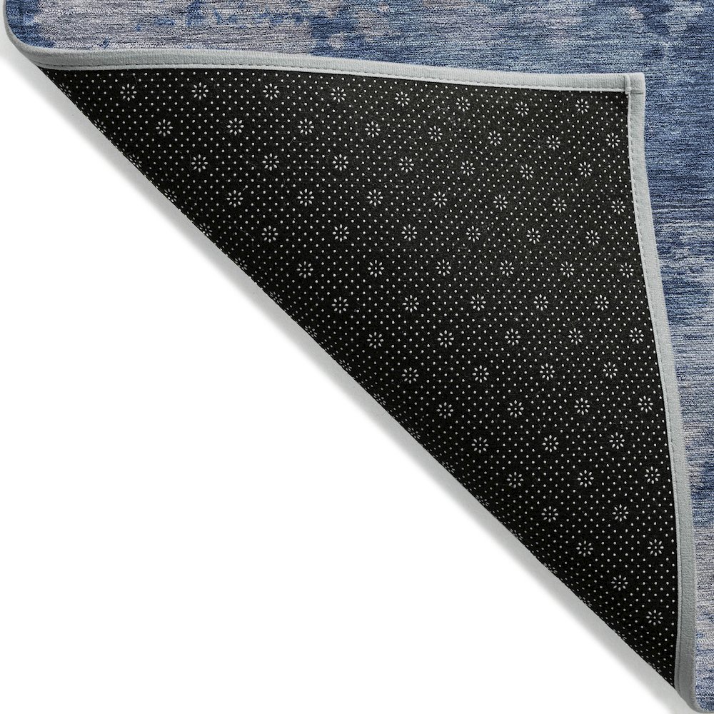 Machine Washable Indoor/Outdoor Chantille ACN2075 Navy 1'8" x 2'6" Rug. Picture 2