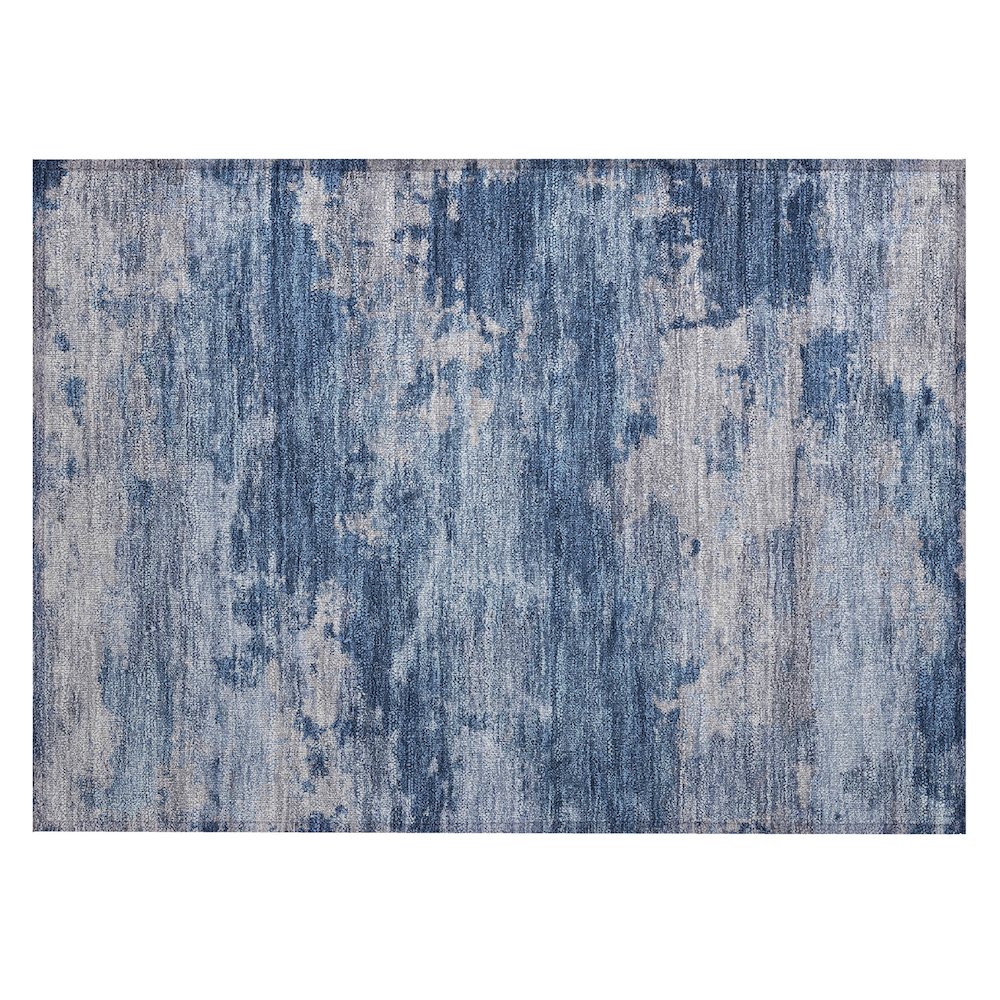 Machine Washable Indoor/Outdoor Chantille ACN2075 Navy 1'8" x 2'6" Rug. Picture 1