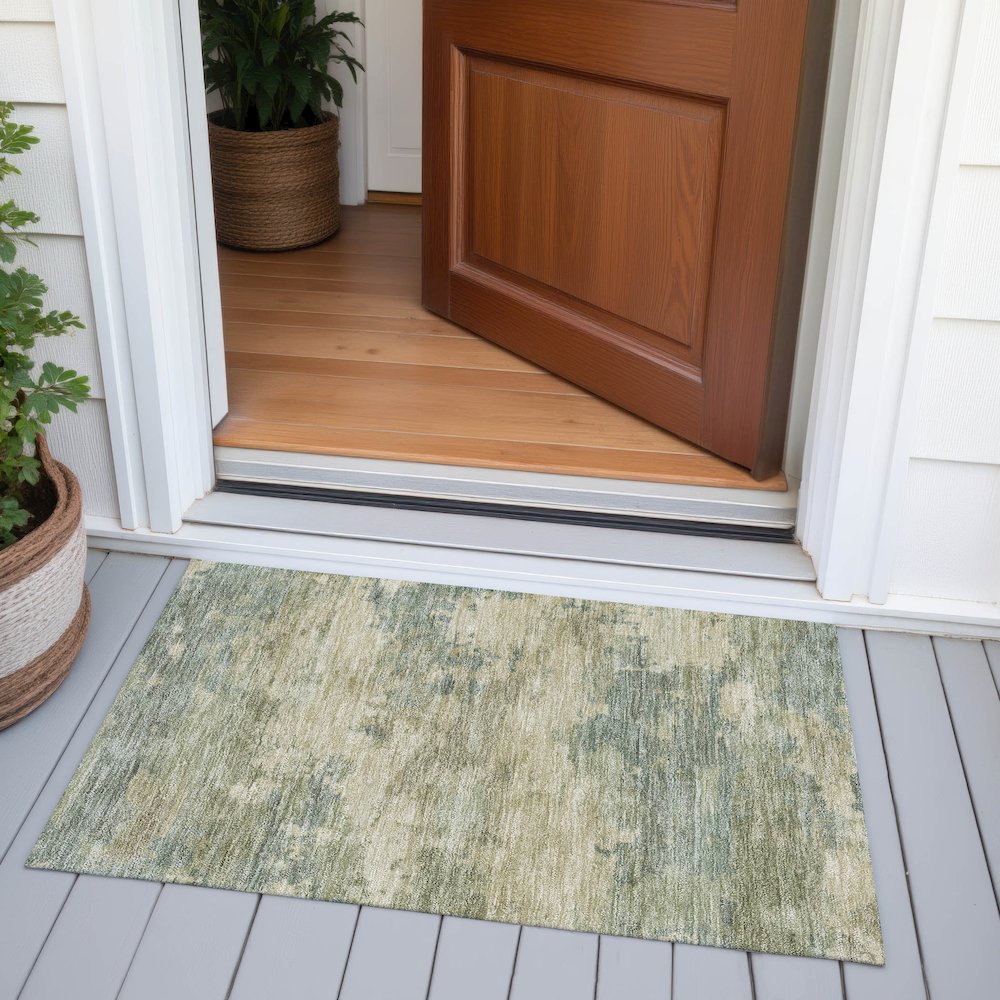 Machine Washable Indoor/Outdoor Chantille ACN2075 Seafoam 1'8" x 2'6" Rug. Picture 6