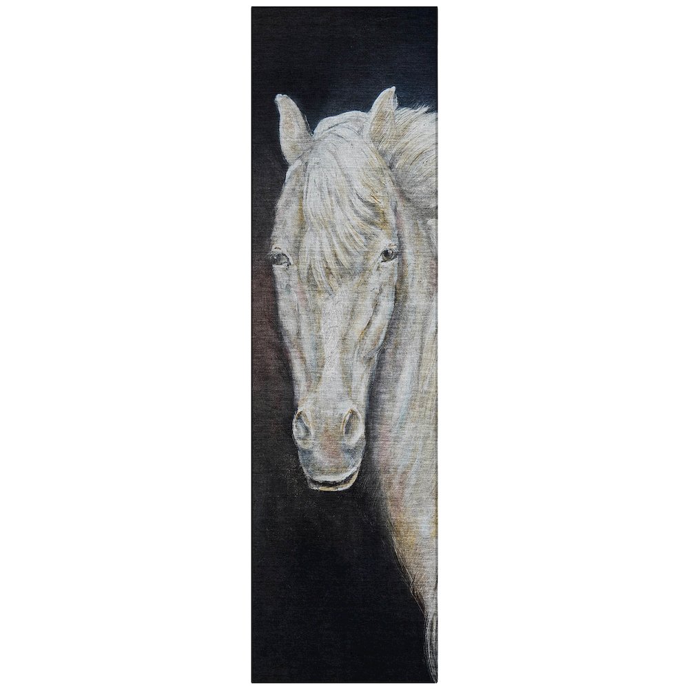 Machine Washable Indoor/Outdoor Chantille ACN2080 Ivory 2'3" x 7'6" Runner Rug. Picture 1