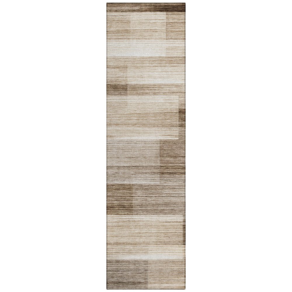Machine Washable Indoor/Outdoor Chantille ACN2082 Brown 2'3" x 7'6" Runner Rug. Picture 1