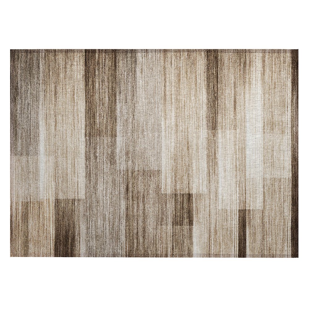 Machine Washable Indoor/Outdoor Chantille ACN2082 Brown 1'8" x 2'6" Rug. Picture 1